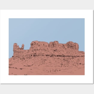 Bluff, Utah Illustration Posters and Art